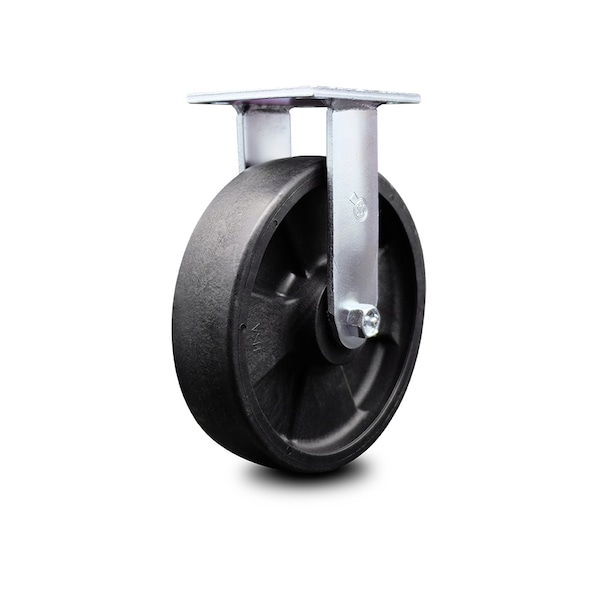8 Inch Glass Filled Nylon Wheel Rigid Caster with Ball Bearing